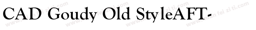 CAD Goudy Old StyleAFT字体转换